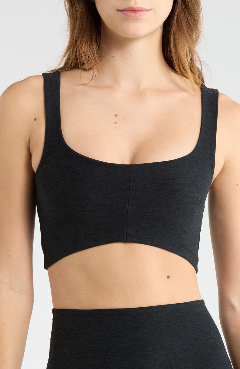 Beyond Yoga Shape Spacedye Sports Bra, Main, color, Darkest Night