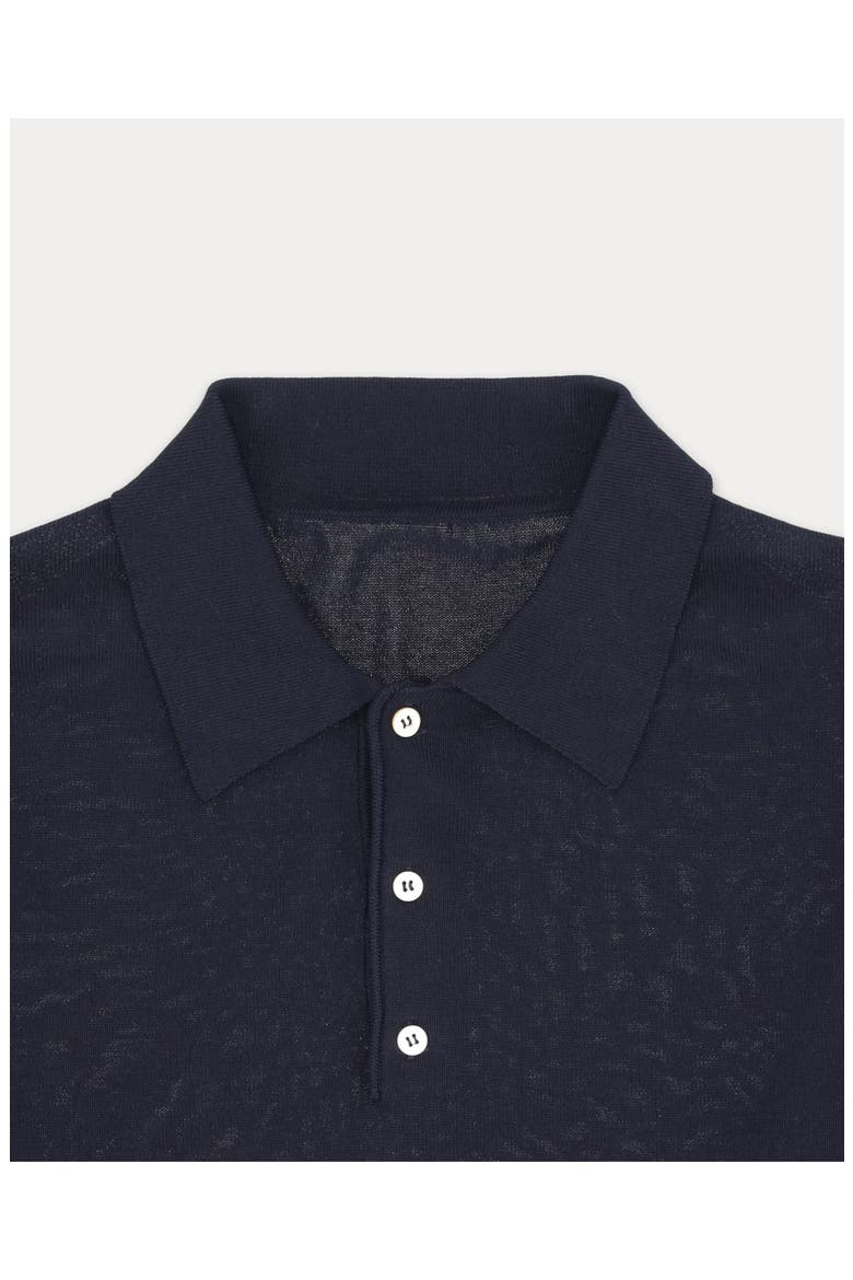 Bennet Long Sleeve Cotton Polo, Alternate, color, Blue
