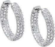 BY ADINA EDEN CZ Classic Pavé Hoop Earring