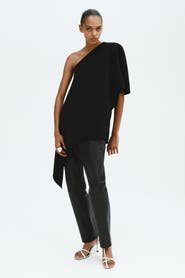 H&M One-shoulder Cape Top