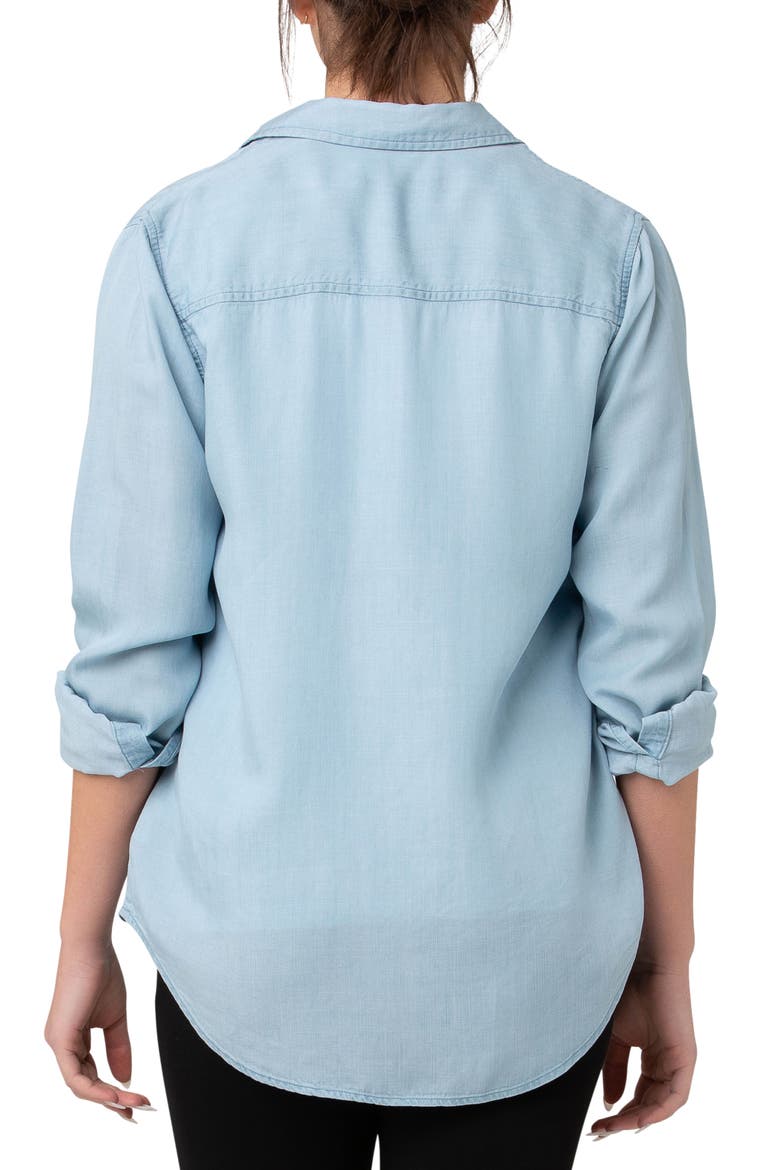 Bec Chambray Shirt, Alternate, color, CLEAN FADE