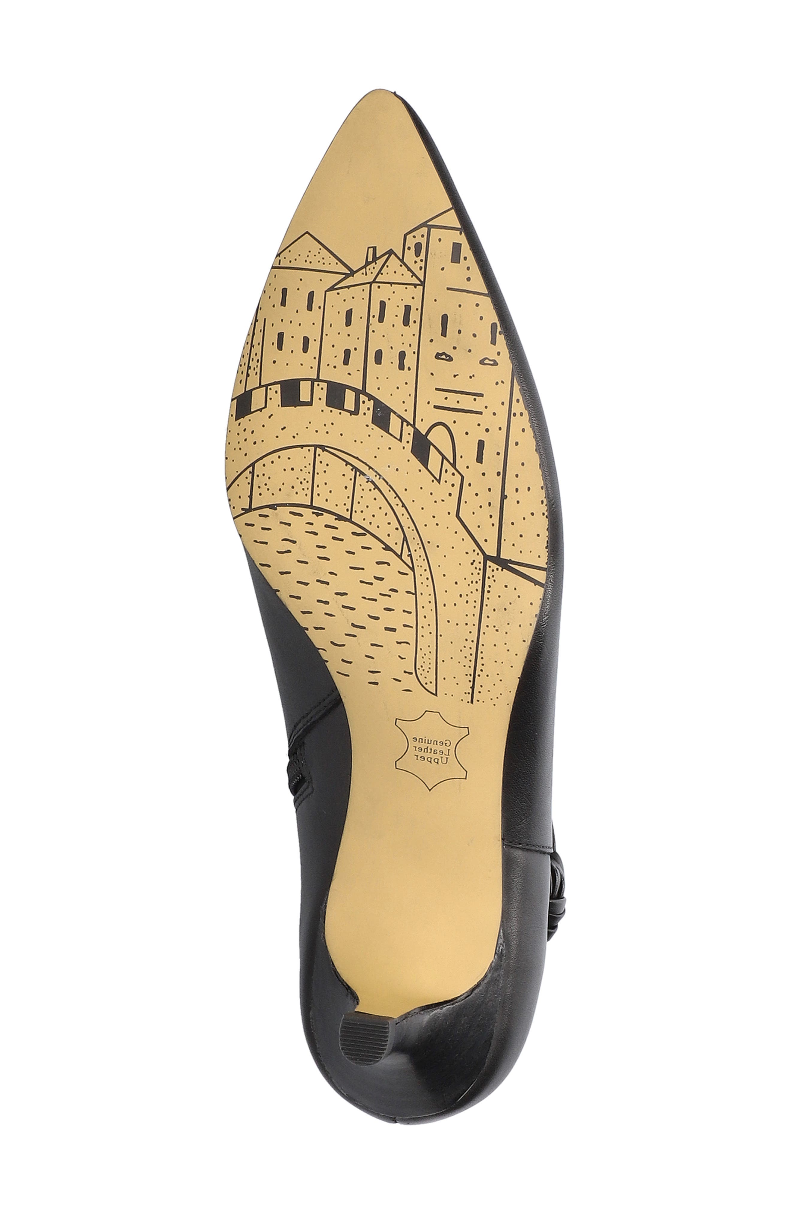 Bella Vita Jani Pointed Toe Bootie, Alternate, color, Black Leather