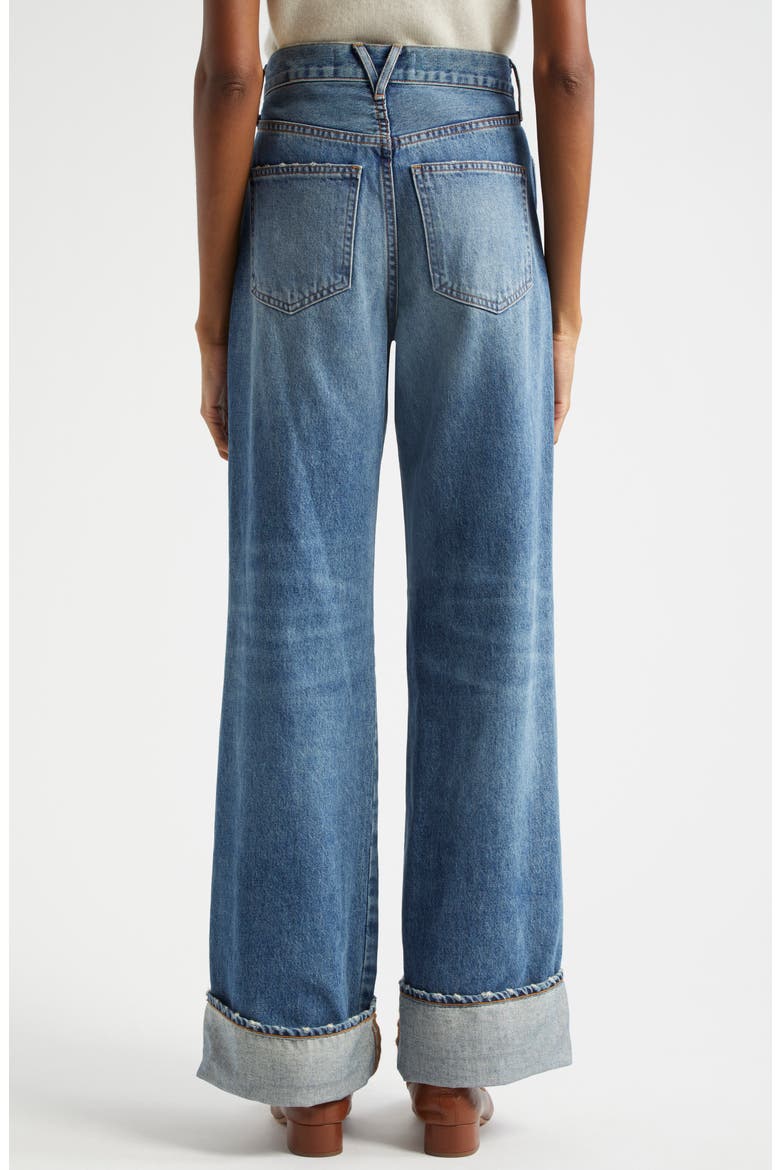 Taylor High Waist Wide Leg Cuffed Jeans, Alternate, color, REBEL STONE