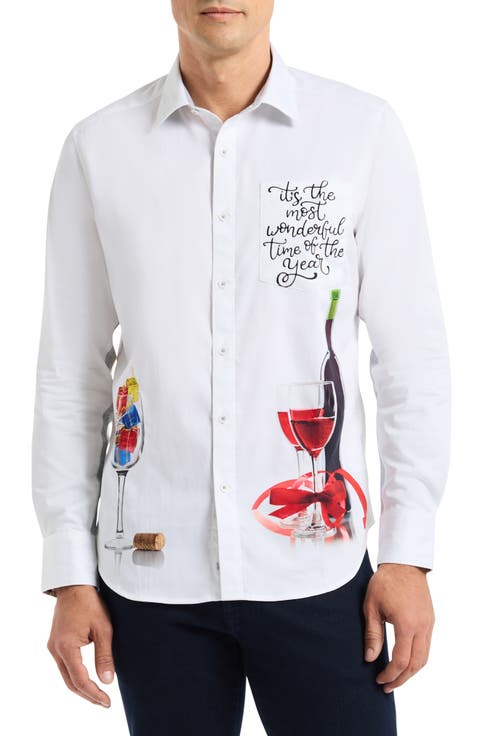 Holiday Cheers Cotton Dress Shirt