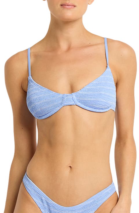 Gracie Stripe Underwire Balconette Bikini Top