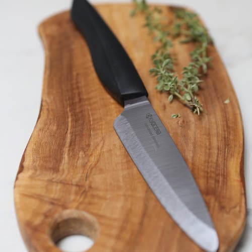Kyocera Innovationblack 4.5-inch Ceramic Kitchen Utility Knife In Black
