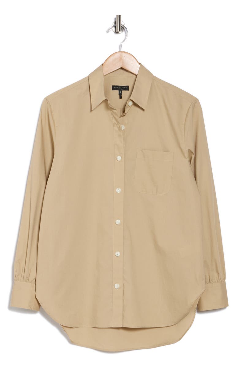 rag & bone Max Button Up Shirt, Alternate, color, Tan