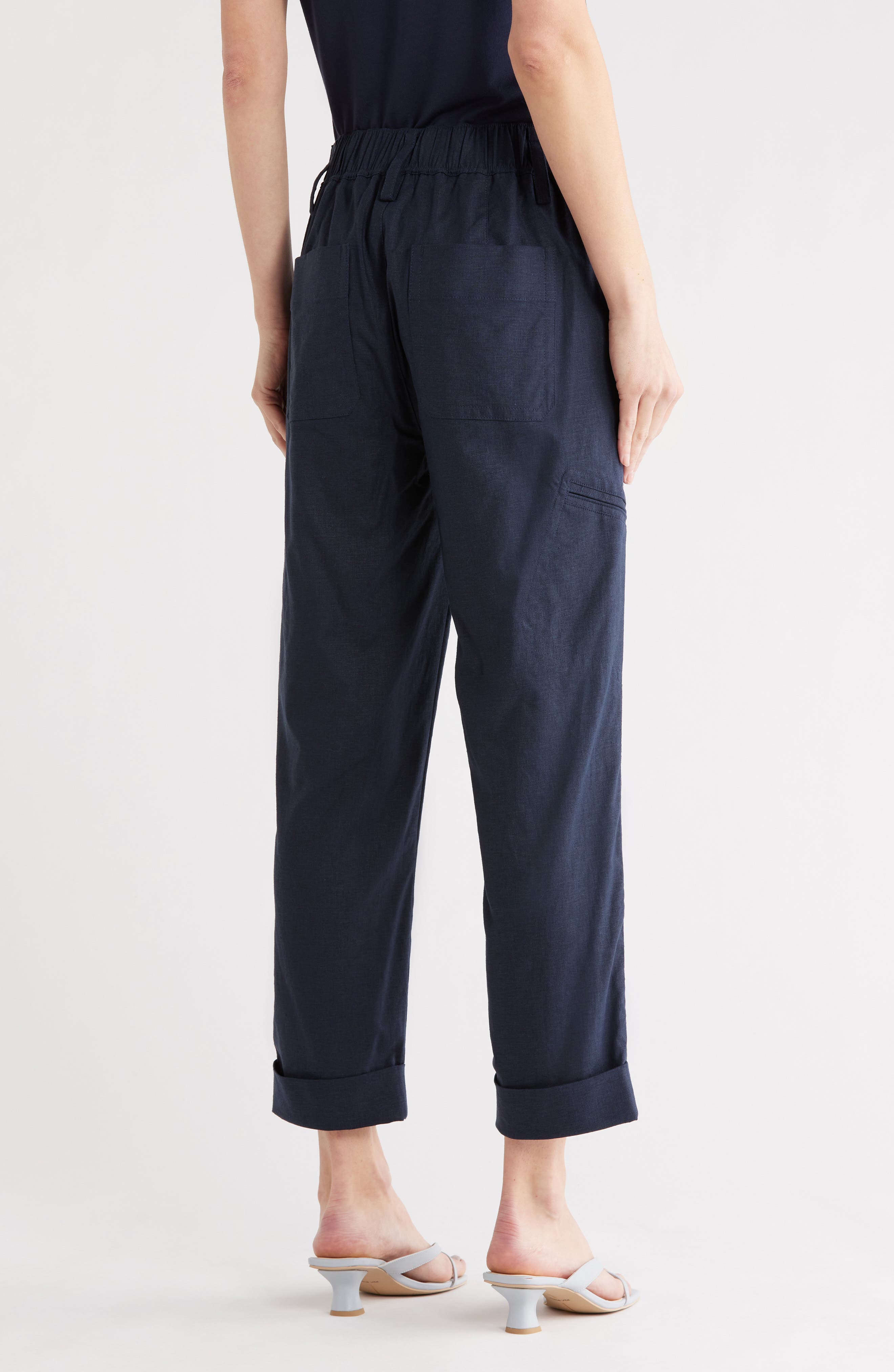 Linen Blend Utility Pants - image 4