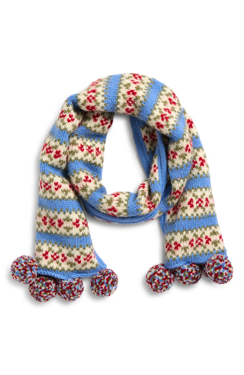 Bode Wedgewood Pompom Virgin Wool Scarf, Alternate, color, Multi