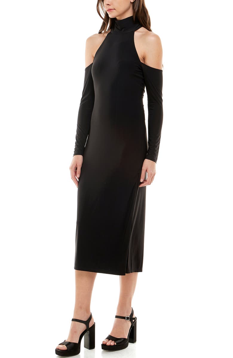 WAYF Twin Flame Long Sleeve Cold Shoulder Knit Dress, Alternate, color, 