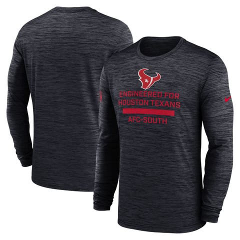 Men's Nike Navy Houston Texans Sideline Velocity Performance Long Sleeve T-Shirt