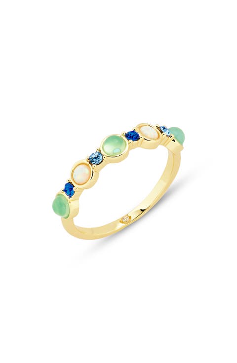 Faux Stone & Crystal Band Ring