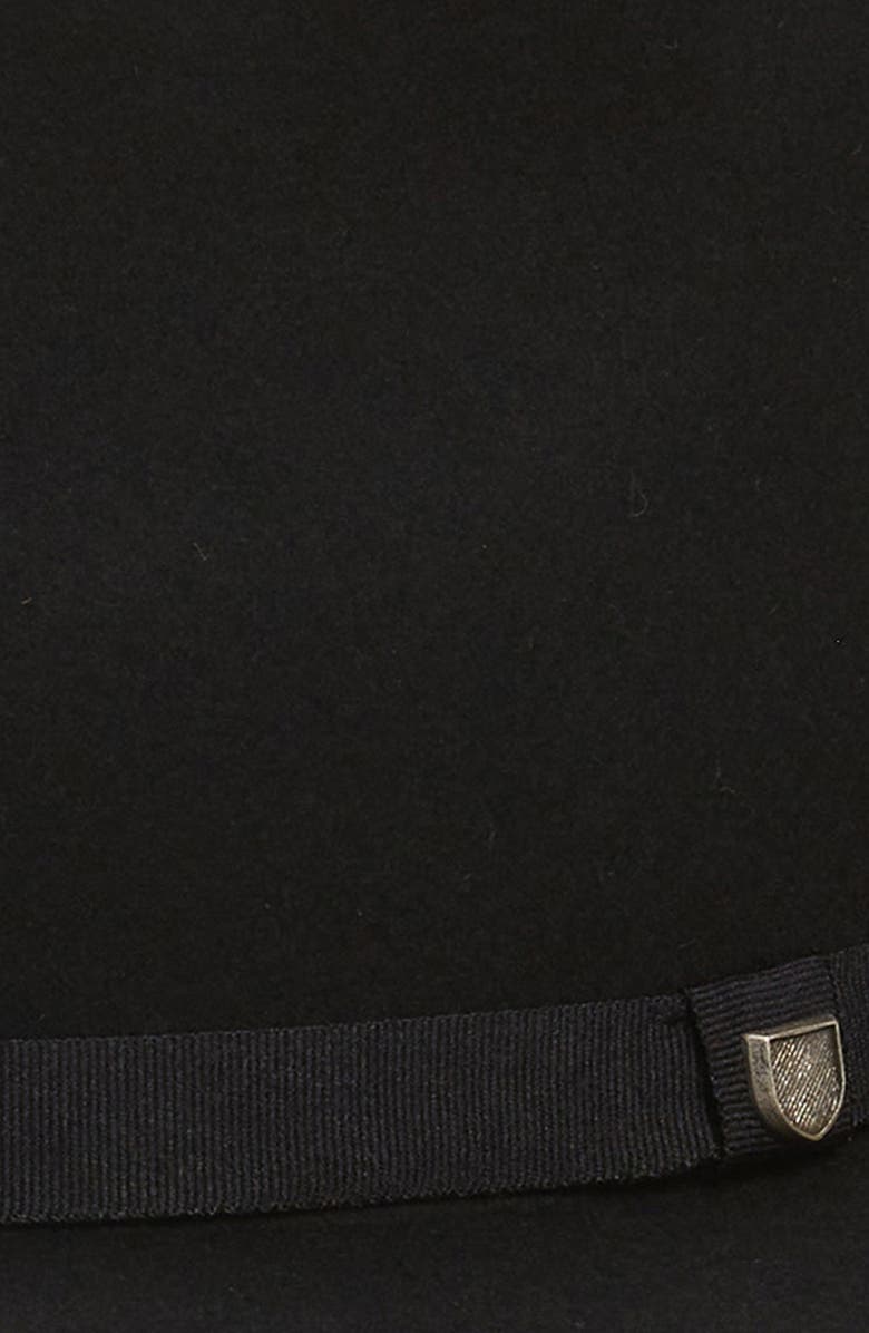 Brixton Messer Packable Wool Fedora, Alternate, color, Black/Black