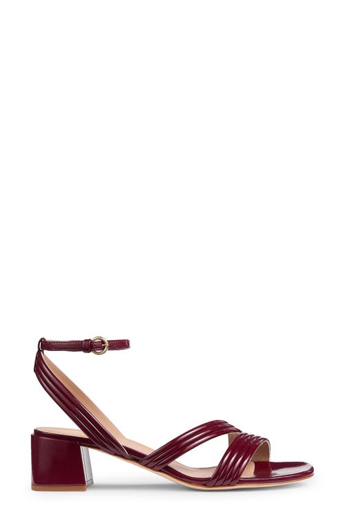 Lk Bennett Etta Ankle Strap Sandal In Bordeaux