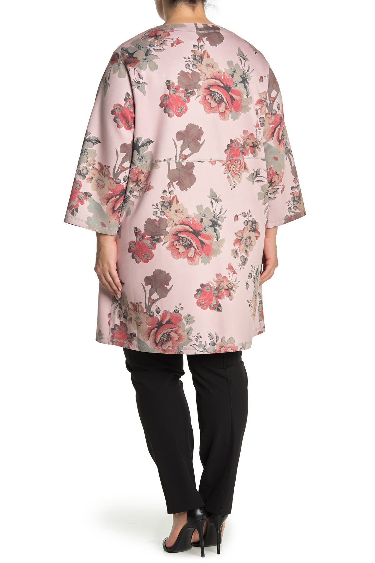 T Tahari Floral Print Faux Suede Topper (Women) | Nordstromrack