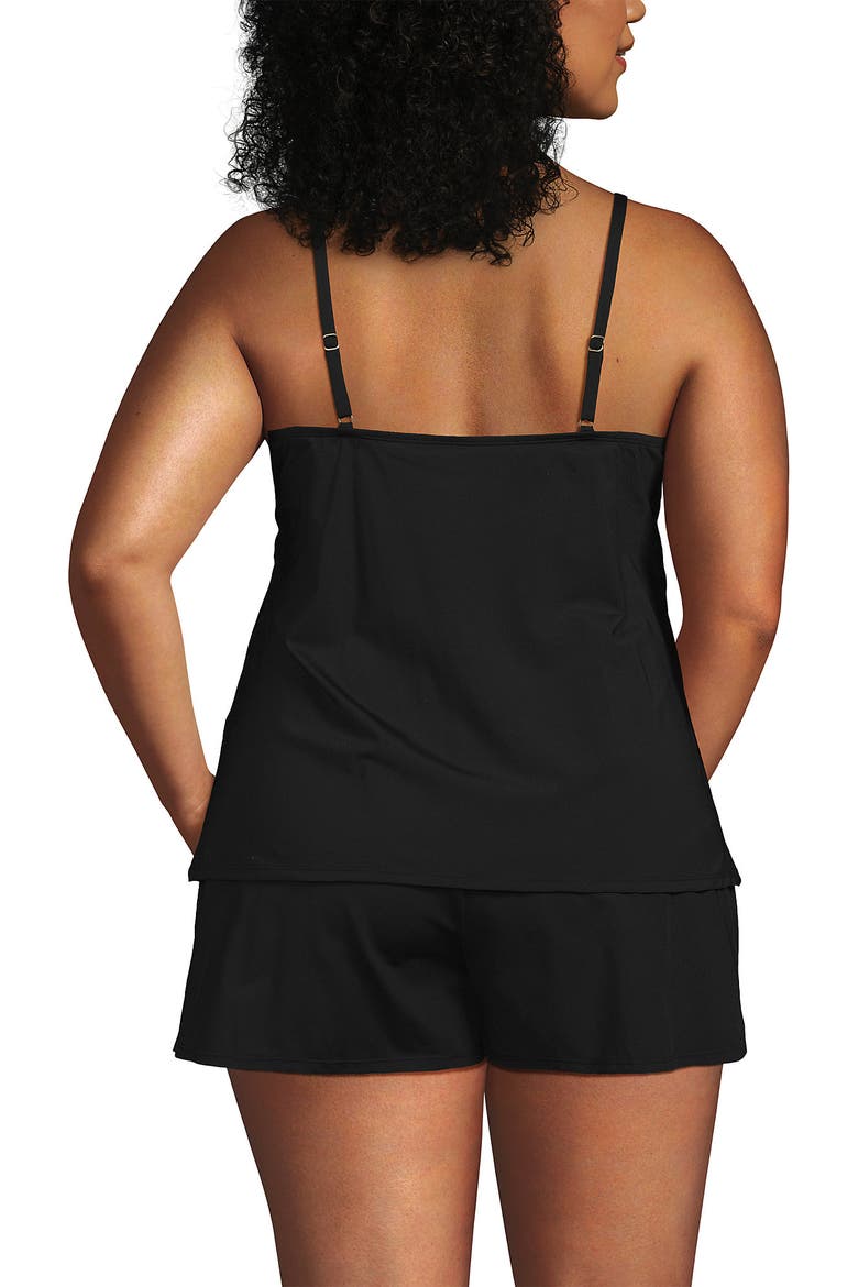 Plus Size Tulip Romper Swimsuit, Alternate, color, Black
