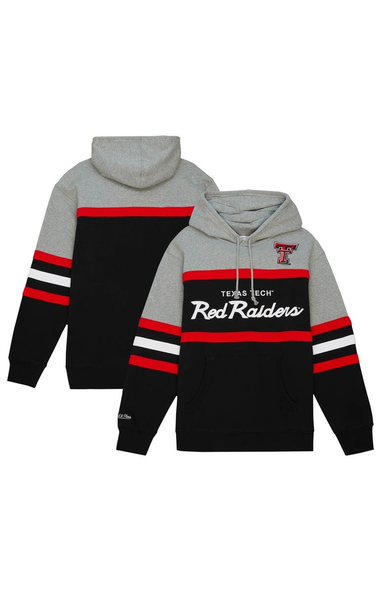 Mitchell & Ness Men's Mitchell & Ness Black Texas Tech Red Raiders Head Coach Pullover Hoodie, Main, color, 