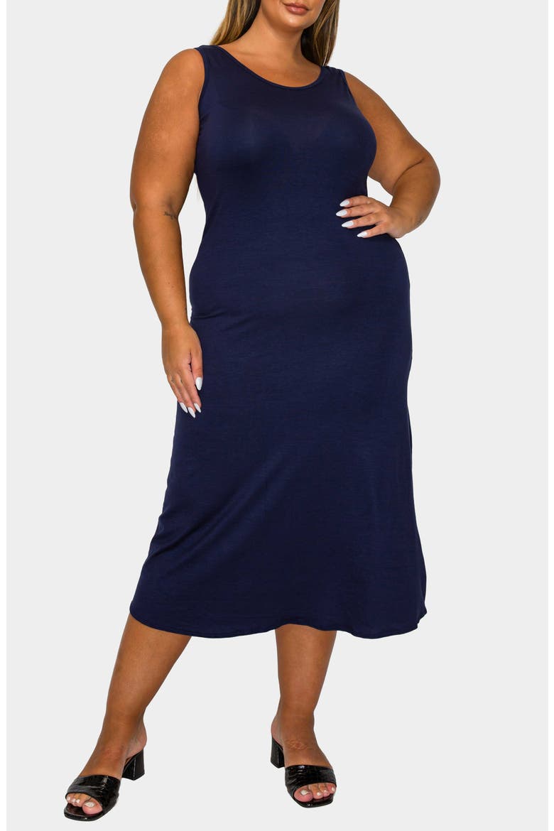 Mellie Sleeveless Jersey Maxi Dress, Alternate, color, NAVY