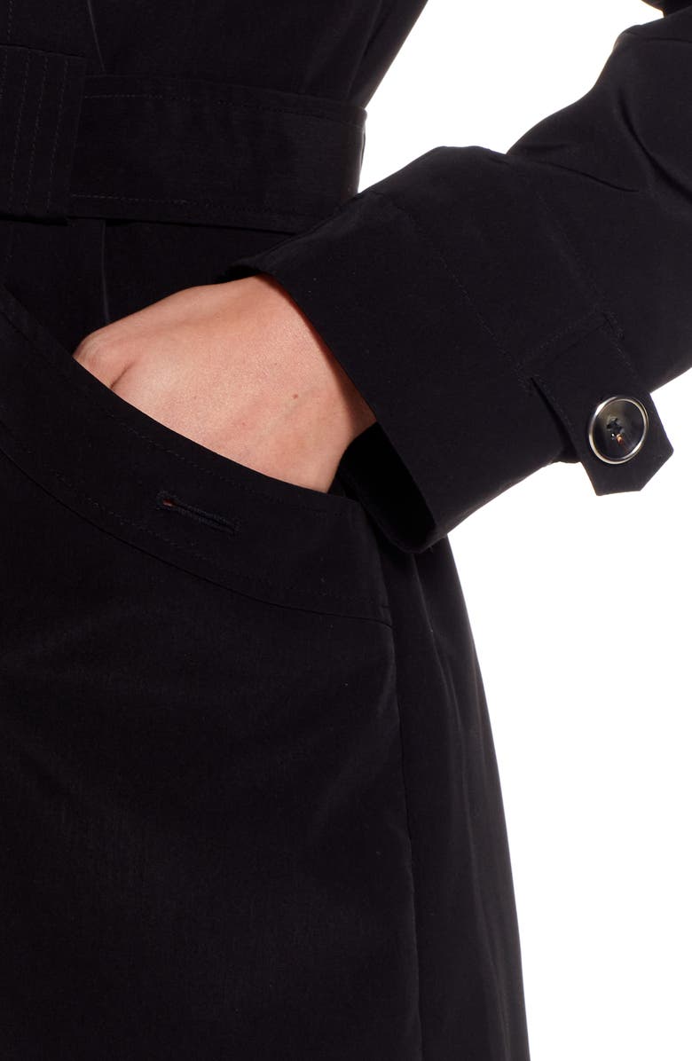 Gallery Belted Raincoat, Alternate, color, Black