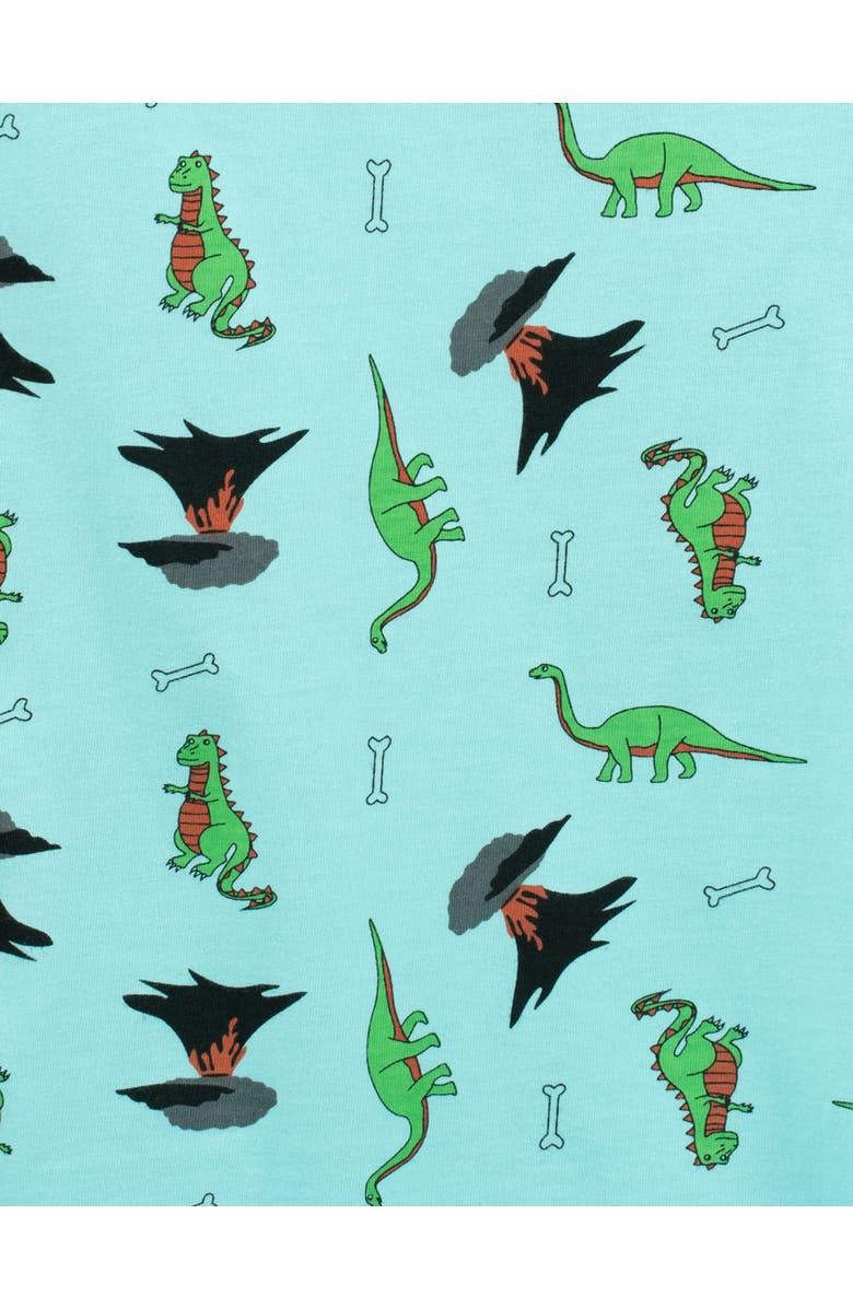 Leveret Footed Printed Cotton Matching Family Pajamas, Coordinated Prints, Alternate, color, Blue Dinosaur
