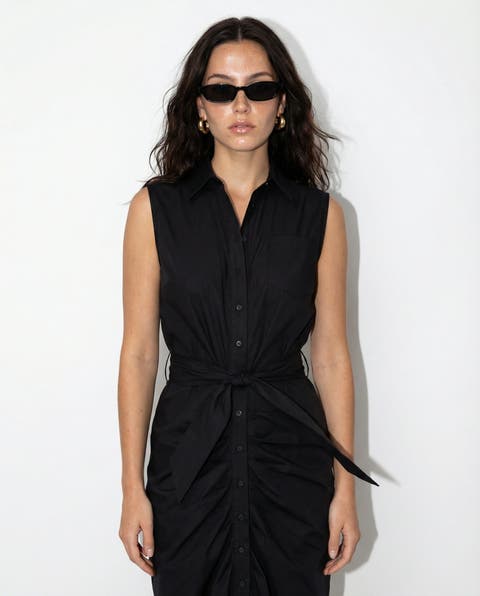 The Sleeveless Wrap Front Dress