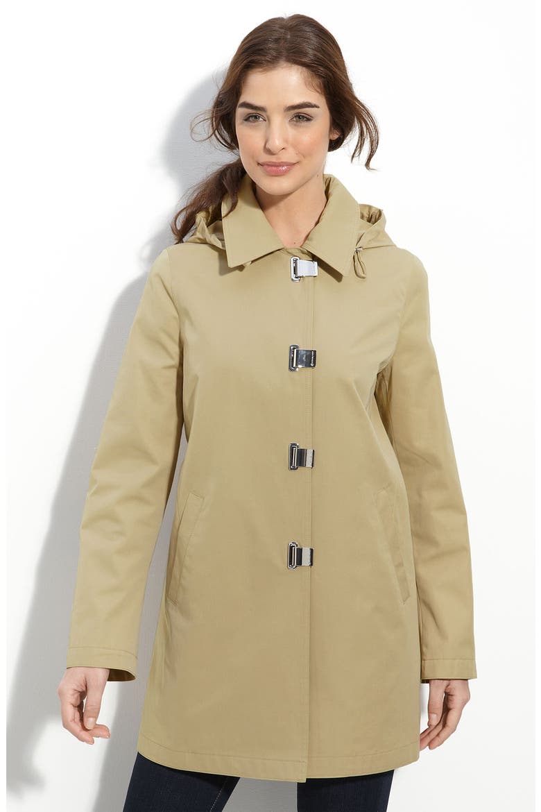 Inverted Pleat A-Line Coat, Main, color, BRITISH KHAKI