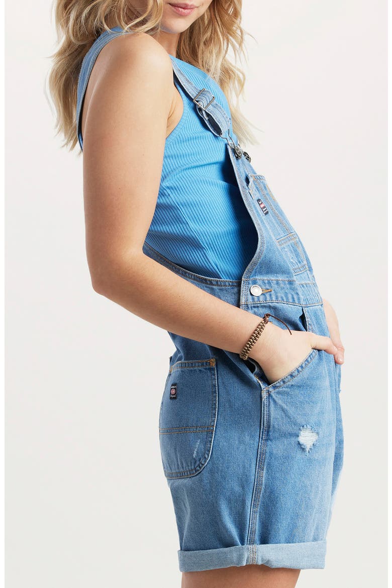 Mario Denim Shortalls, Alternate, color, COVE