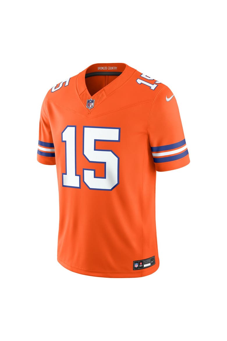 Men's Nike Nik Bonitto Orange Denver Broncos Alternate Mile High Collection 1977 Throwback Vapor F.U.S.E. Stitched Limited Jersey, Alternate, color, Orange