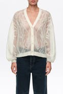 BIMBA Y LOLA Mohair Openwork Cardigan