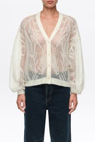 BIMBA Y LOLA Mohair Openwork Cardigan