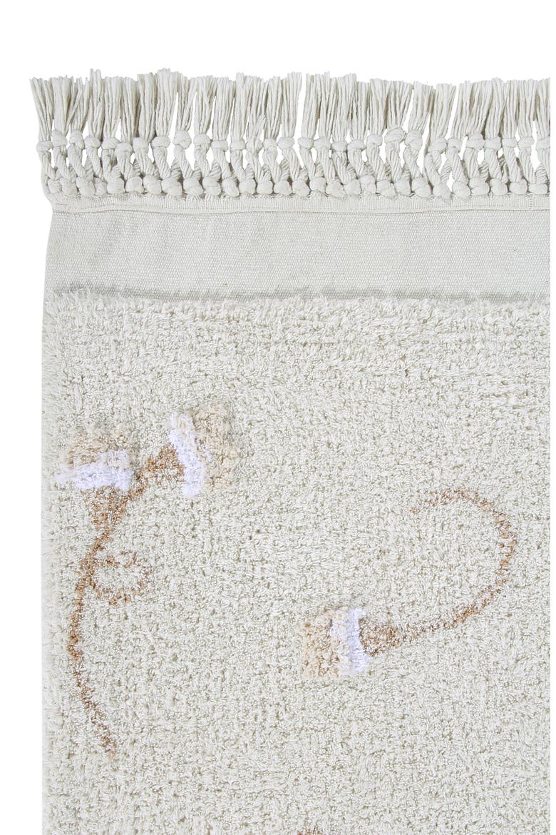 English Garden Washable Recycled Cotton Blend Rug, Main, color, IVORY
