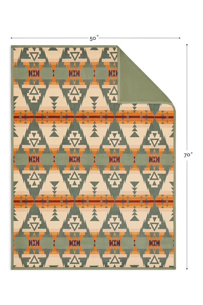 Siskiyou Plush Throw Blanket, Alternate, color, GREEN