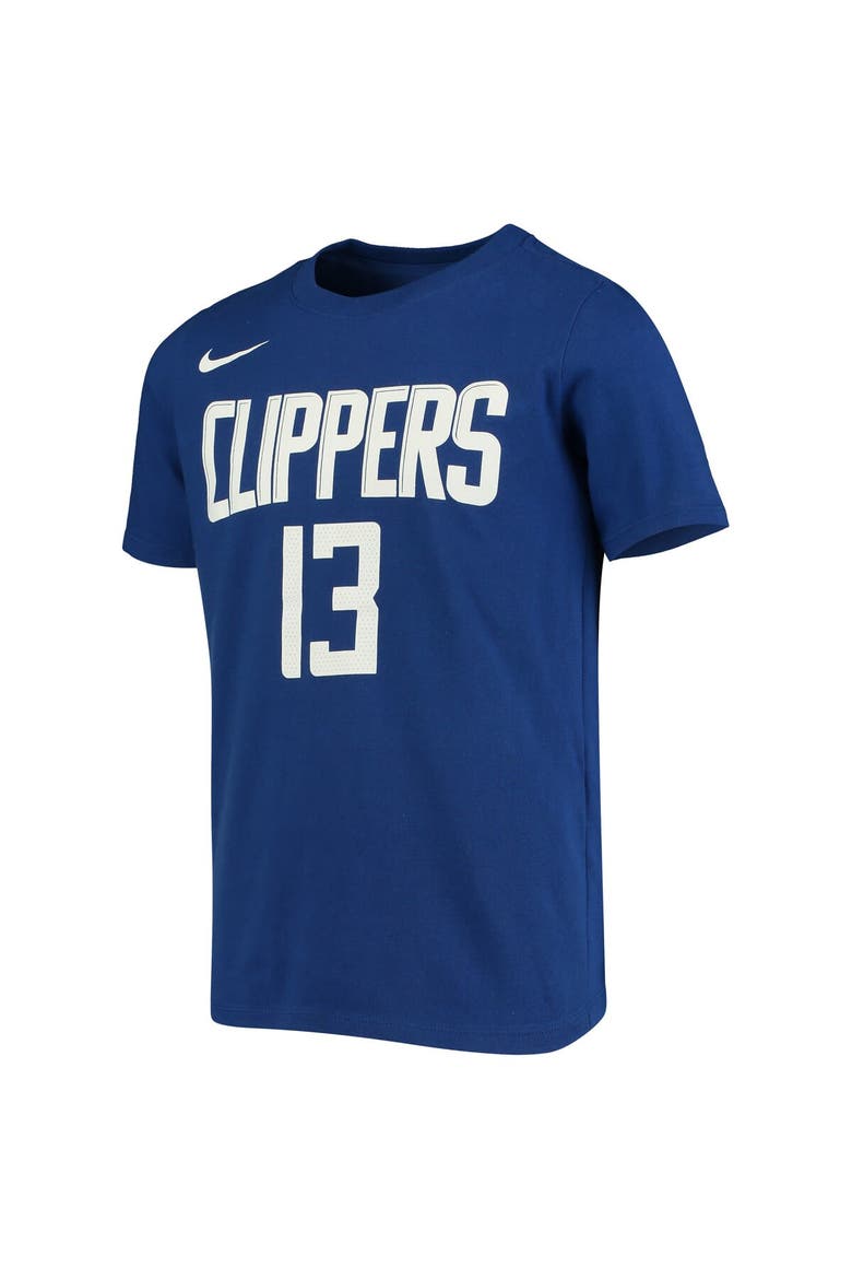 Youth Nike Paul George Royal LA Clippers Name & Number Performance T-Shirt, Alternate, color, Royal
