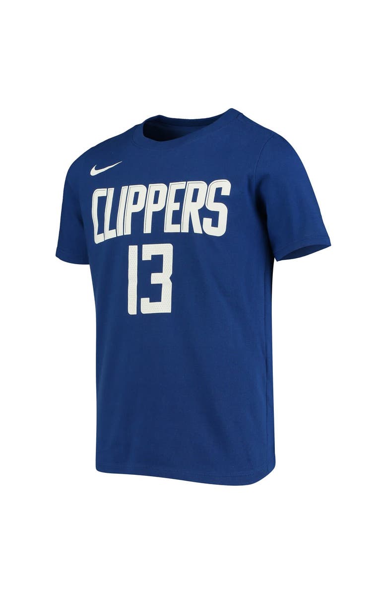 Nike Youth Nike Paul George Royal LA Clippers Name & Number Performance T-Shirt, Alternate, color,
