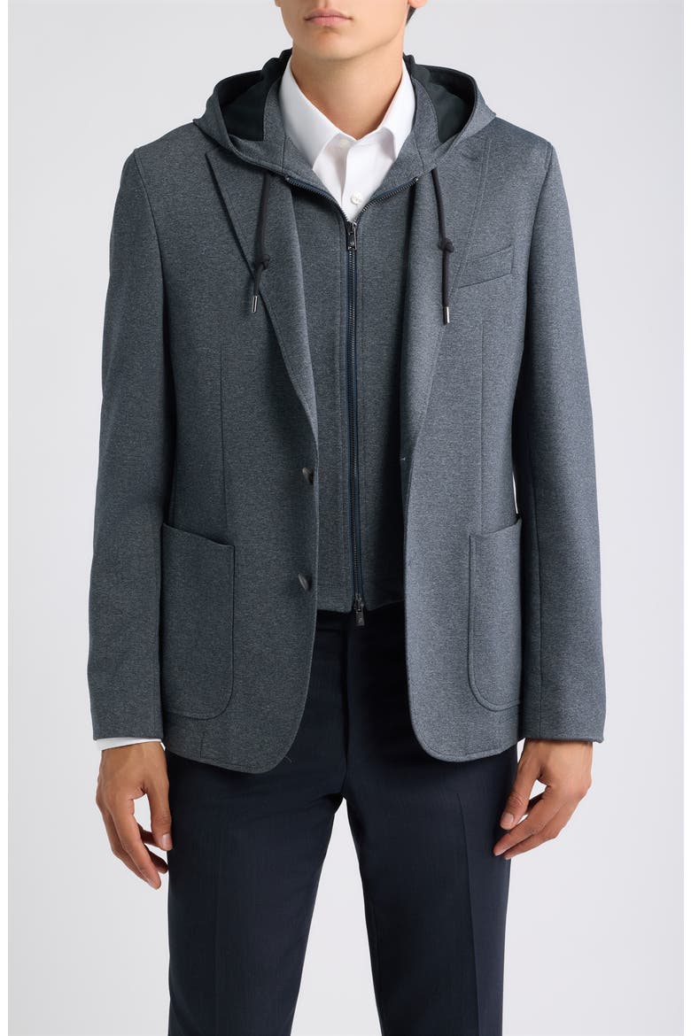 Hanry Jersey Sport Coat with Hooded Bib, Main, color, OPEN BLUE