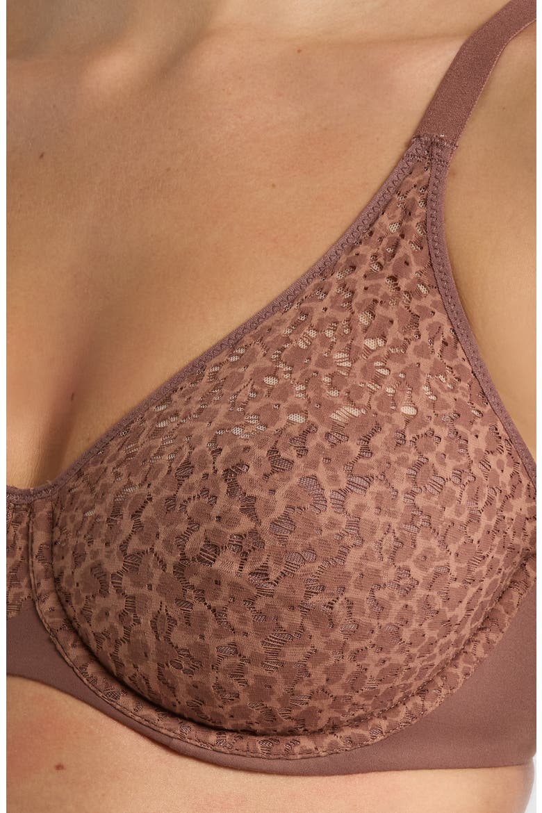 Norah Comfort Underwire Bra, Alternate, color, WILD BROWN