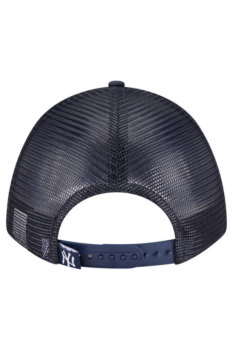 Men's New Era  Navy New York Yankees Minimalist 9FORTY A-Frame Adjustable Hat, Alternate, color, Navy