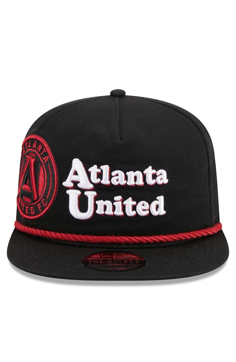 New Era Men's New Era Black Atlanta United FC Heritage The Golfer Snapback Hat, Alternate, color, Black