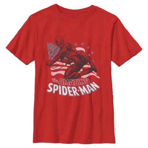 Boy's Marvel Spider-Man The Amazing American Spidey  Graphic T-Shirt