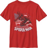 Marvel: Spider-Man Boy's Marvel Spider-Man The Amazing American Spidey Graphic T-Shirt