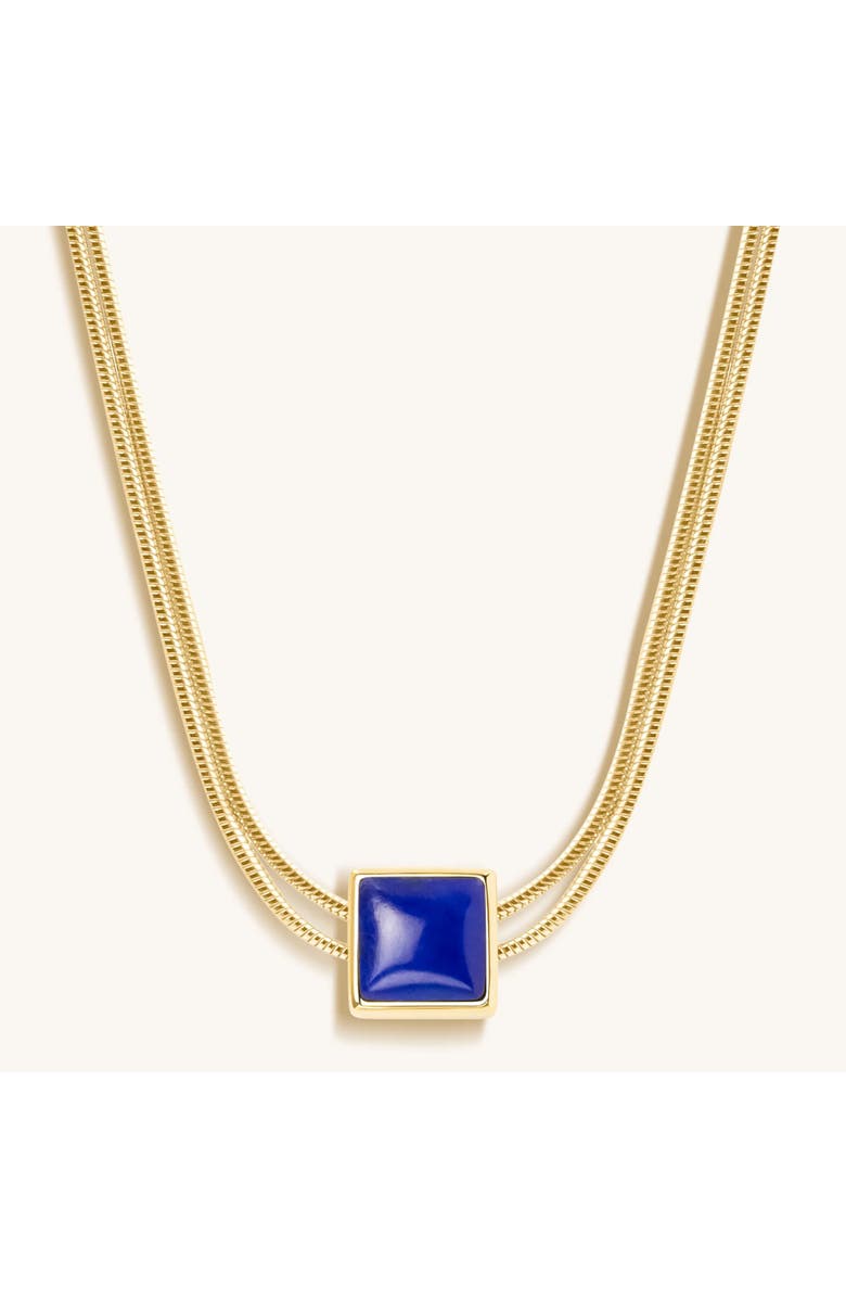 Karma and Luck Manifest & Believe - Lapis Lazuli Evil Eye September Birthstone Necklace, Main, color, Gold/Green