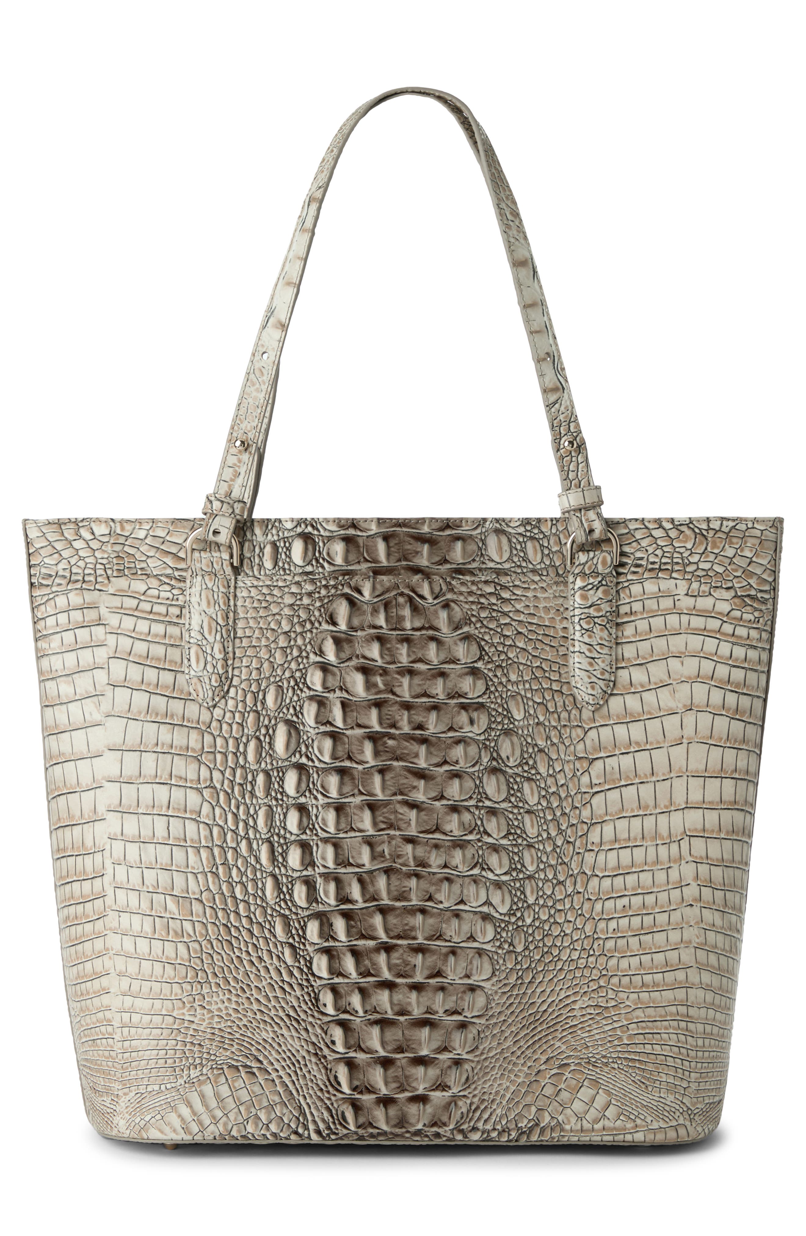 Brahmin Ezra Croc Embossed Leather Tote, Alternate, color, 