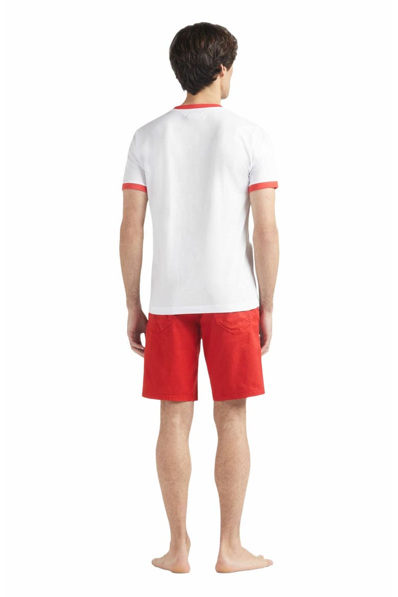 Men's Bicolor Logo Light Jersey Cotton T-Shirt, Alternate, color, COQUELICOT