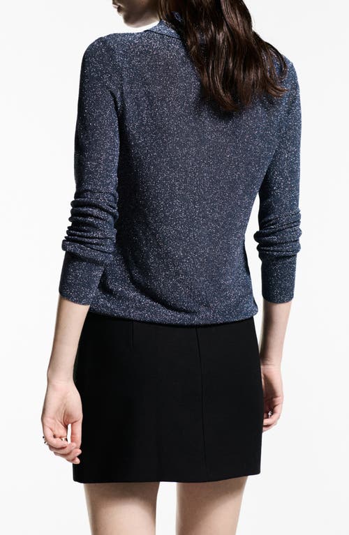 MANGO MANGO METALLIC BUTTON-UP SHIRT 