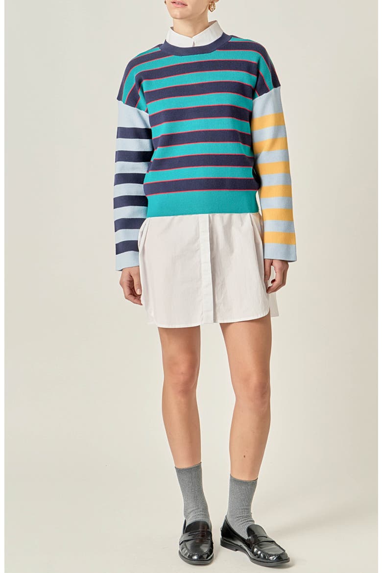 Striped Knit Top, Alternate, color, MULTI