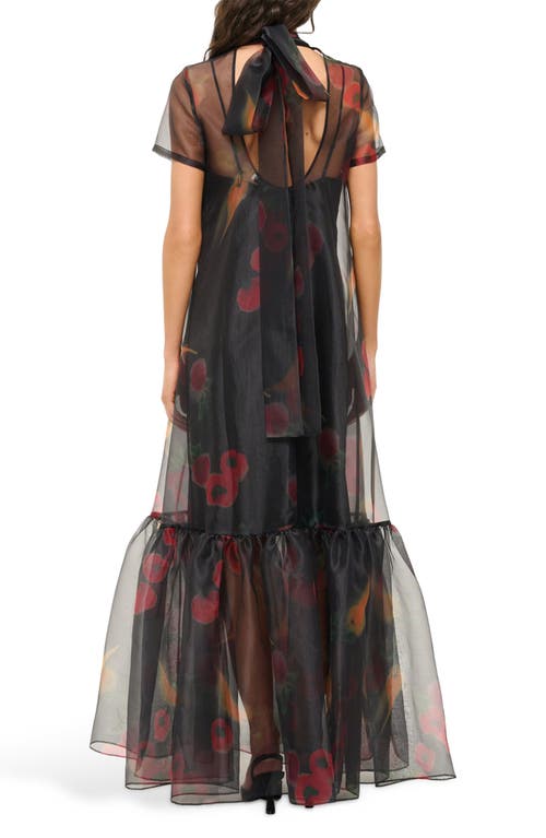 Shop Staud Calluna Floral Sheer Maxi Dress