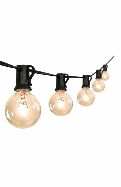 JONATHAN Y 25-Light Indoor/Outdoor Contemporary Rustic Incandescent G40 Bistro Globe Bulb String Lights in Black  product
