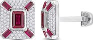 DELMAR Sterling Silver Jewel Embellished Cufflinks