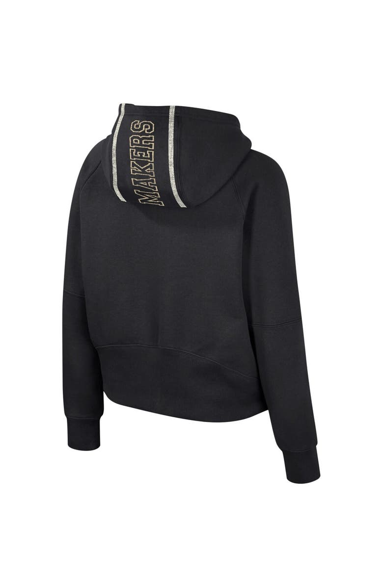 COLOSSEUM Women's Colosseum Black Purdue Boilermakers Margo Raglan Half-Zip Hoodie, Alternate, color, 