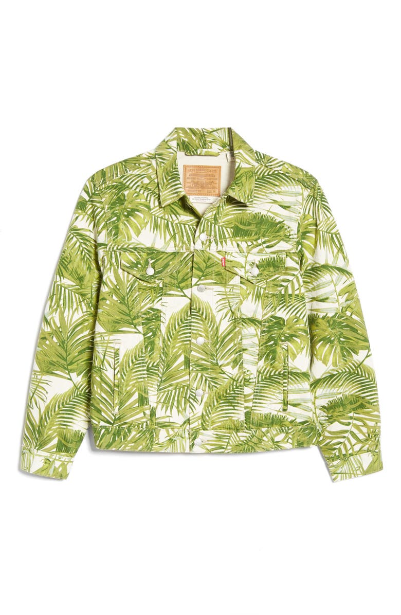 LEVIS PREMIUM Levi's<sup>®</sup> Premium Men's Vintage Fit Tropical Print Trucker Jacket, Alternate, color,
